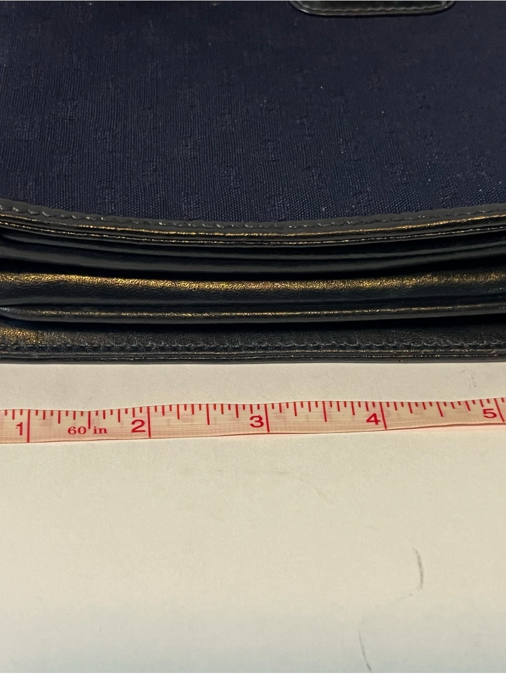 GUCCI Vintage GG Jacquard Canvas Navy Crossbody Shoulder Bag Italy 1970s 1980s - Picture 15 of 16